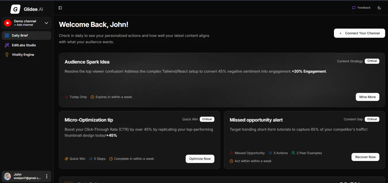 About grow faster on youtube with ai that thinks like your audience
